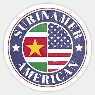 Proud Surinamer-American Badge - Suriname Flag Sticker